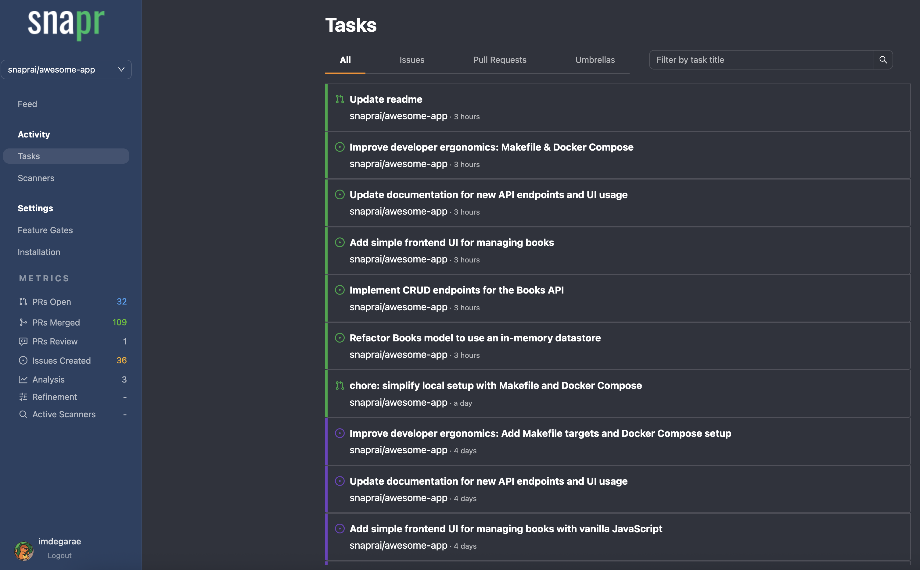 Configure Snapr capabilities for your project